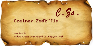 Czeiner Zsófia névjegykártya